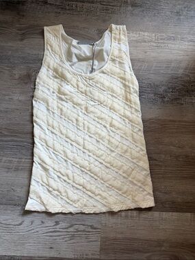 NWT Olivia Moon Ivory Silk Cami Layered Tank Top